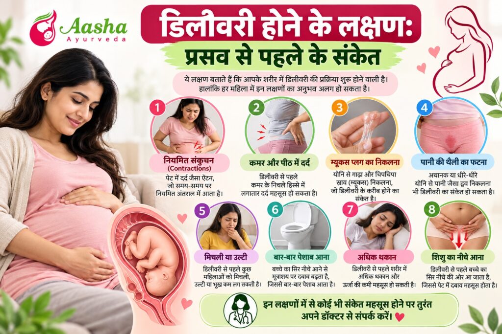 डिलीवरी होने के लक्षण प्रसव से पहले के संकेत